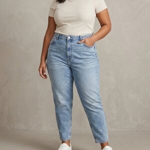 H&M Divided Women's Blue Relaxed Jeans Stretch Wear Ankle -Sz 20 Great Condition